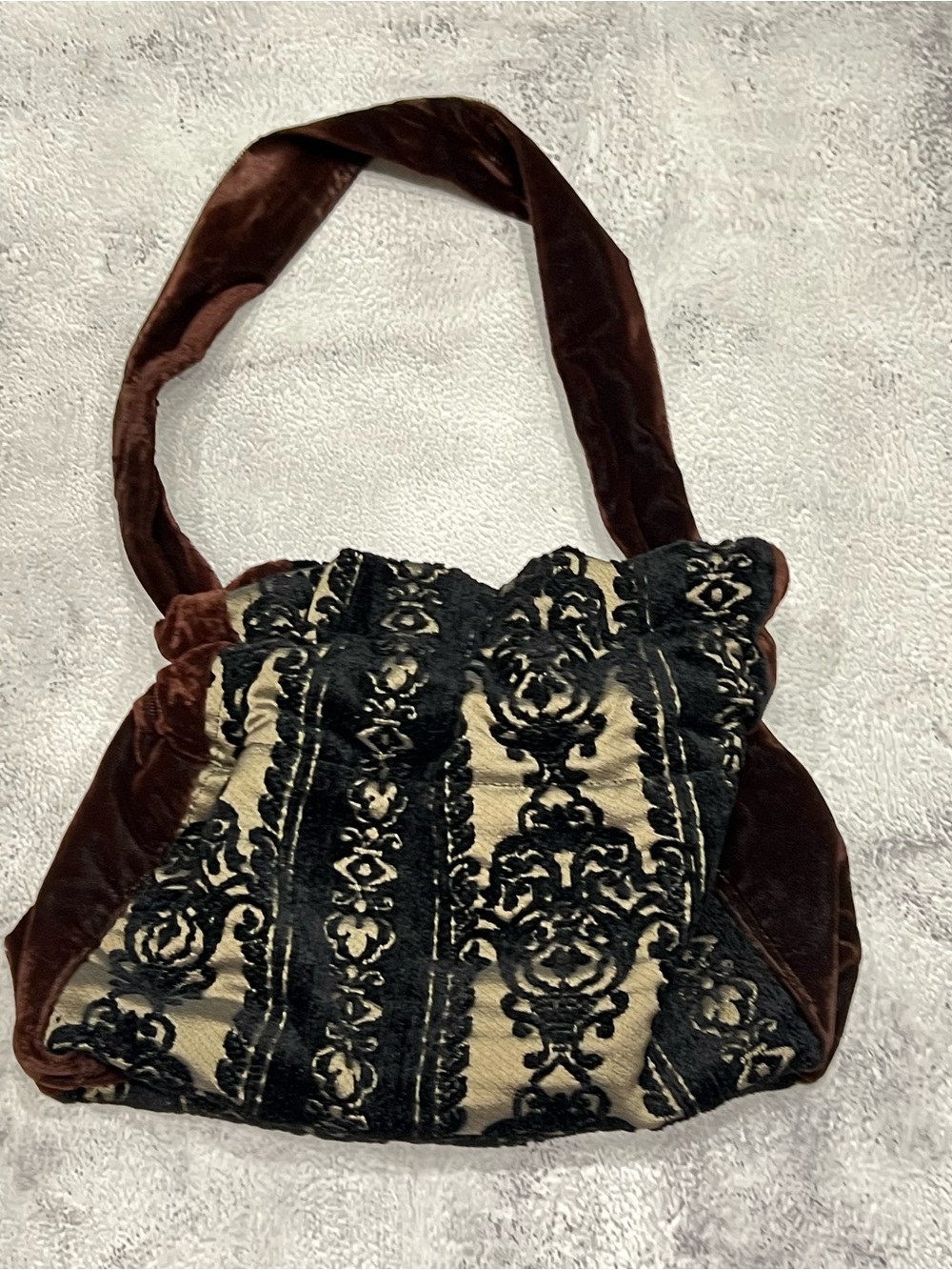 Vintage Brocade Tapestry Velvet Handbag Purse Romantic Whimsigoth Witchy Fairy